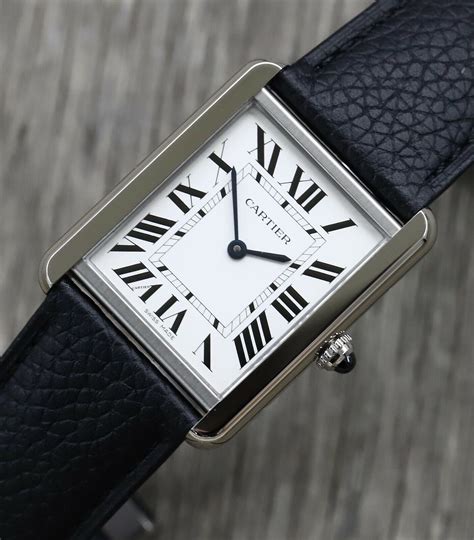 cartier tank solo quartz watch.